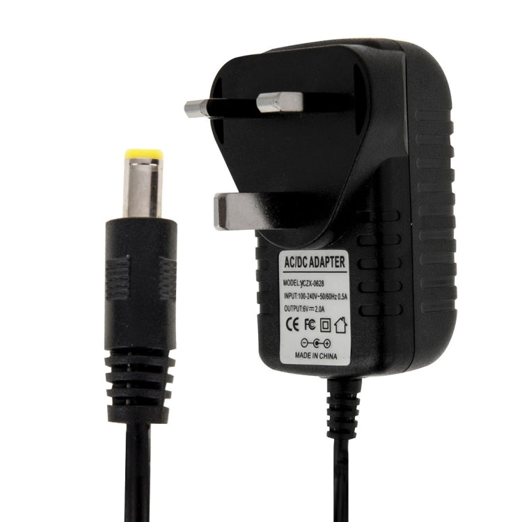 UK Plug AC 100-240V to DC 6V 2A Power Adapter, Tips: 5.5 x 2.1mm, Cable Length: about 1.2m(Black) - AC Adapers by buy2fix | Online Shopping UK | buy2fix
