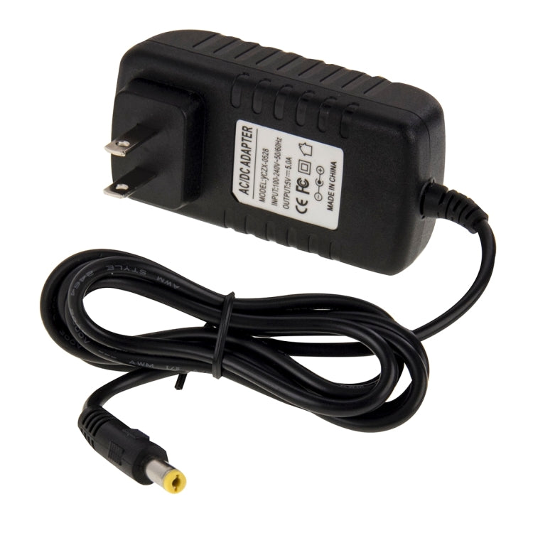 US Plug AC 100-240V to DC 5V 5A Power Adapter, Tips: 5.5 x 2.1mm, Cable Length: about 1.2m(Black) - AC Adapers by buy2fix | Online Shopping UK | buy2fix