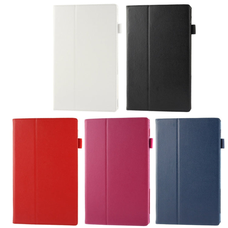 Litchi Texture Leather Case with Holder for Sony Xperia Tablet Z2 10.1(Black) - Sony by buy2fix | Online Shopping UK | buy2fix