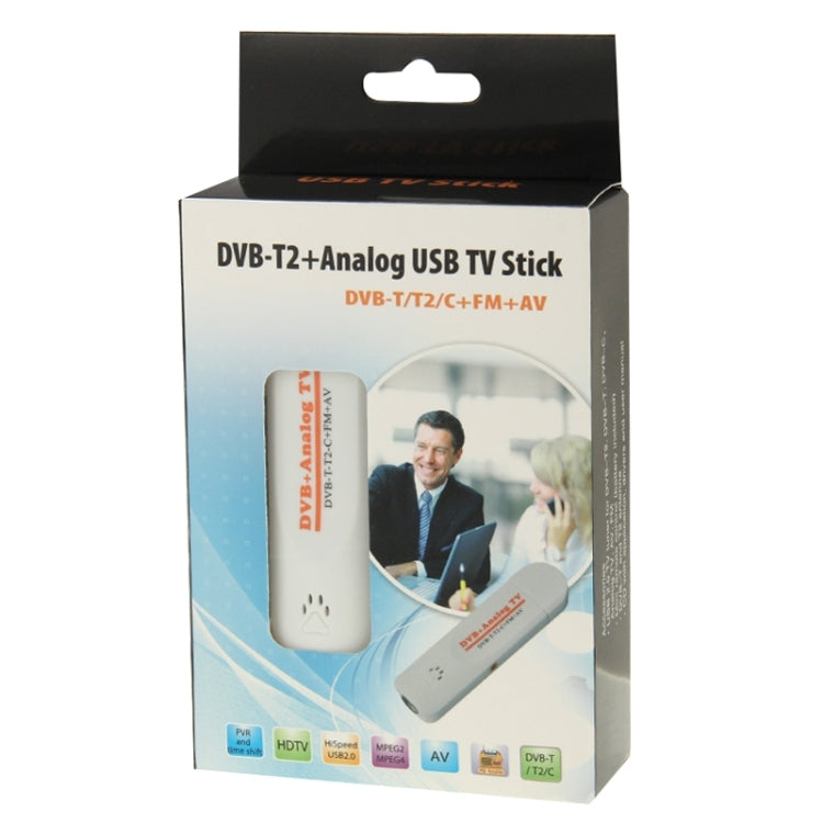 Mini Digital USB 2.0 Dual Module DVB Analog TV Stick, Support FM + AV + DVB-T / T2 / C - DVB-T & Analog Solutions by buy2fix | Online Shopping UK | buy2fix
