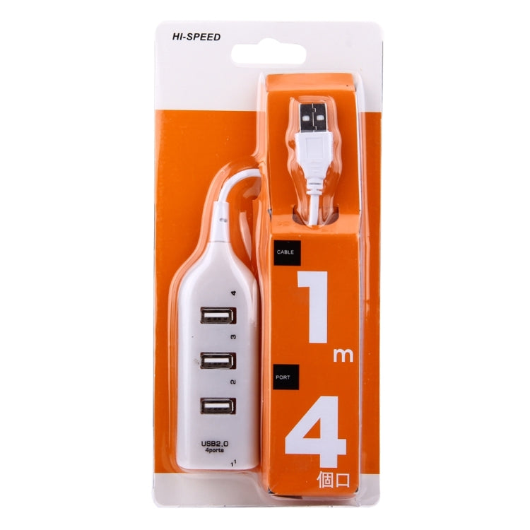 4 Ports USB 2.0 HUB, Cable Length: 30cm (White) - USB 2.0 HUB by buy2fix | Online Shopping UK | buy2fix