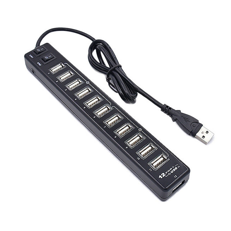 12-Port USB 2.0 HUB,Suitable for Notebook / Netbook(Black) - USB 2.0 HUB by buy2fix | Online Shopping UK | buy2fix