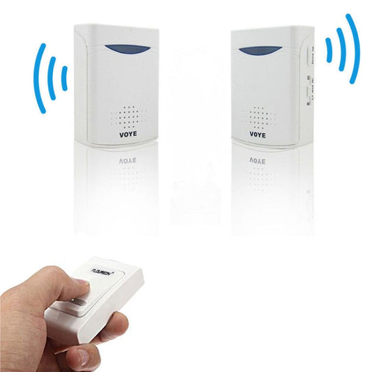 VOYE V006B2 Wireless Remote Control Chime Door Bell with Double-Receiver(White) by VOYE