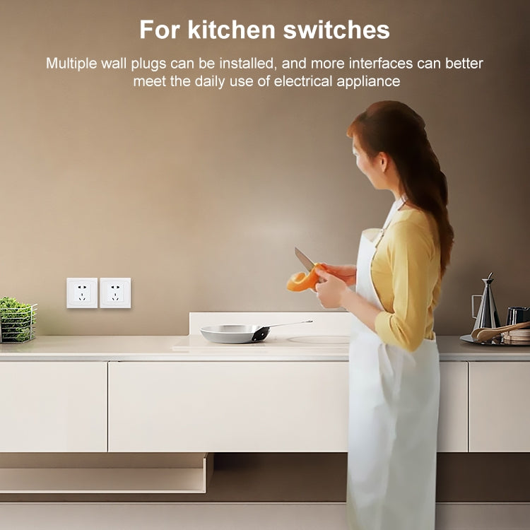 Wall Plate with Screw for Blank Inserts - 3 Hole, Use around the world(White) - Consumer Electronics by buy2fix | Online Shopping UK | buy2fix