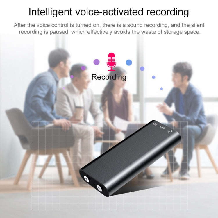 3 in 1 Mini Voice Recorder + 8GB Flash Disk + MP3 Player(Black) by buy2fix