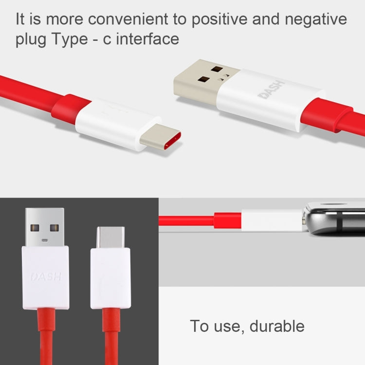 For OnePlus Phone Flash Charging USB to Type-C Data Cable, Length: 1m(Red) - USB-C & Type-C Cable by buy2fix | Online Shopping UK | buy2fix
