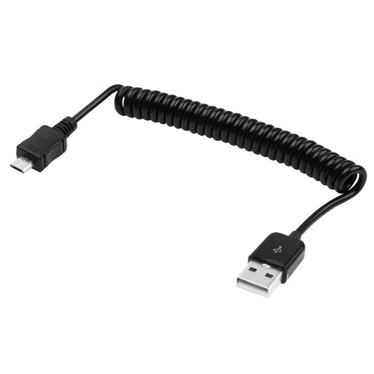 Micro USB Data / Charger Retractable Coiled Cable, Coiled Cable Stretches to 90cm, For Samsung / Huawei / Xiaomi / Meizu / LG / HTC and Other Smartphones(Black) by buy2fix