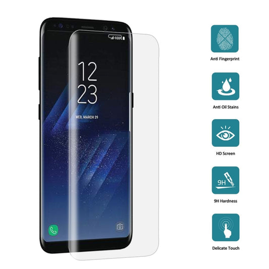 Full Screen Coverage Curved Tempered Glass Protector For Galaxy S8(Transparent) by buy2fix