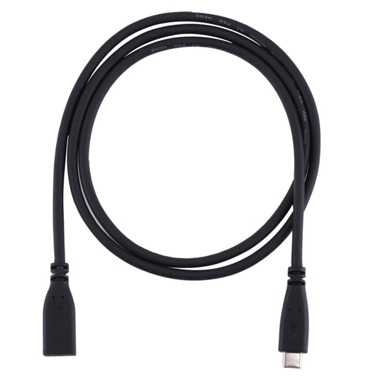 1m USB-C / Type-C 3.1 Male to USB-C / Type-C Female Connector Adapter Cable(Black) by buy2fix