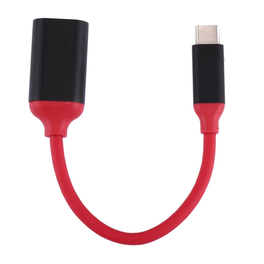 15cm Aluminum Alloy Head USB-C / Type-C 3.1 Male to USB 3.0 Female OTG Converter Adapter Cable(Red) by buy2fix