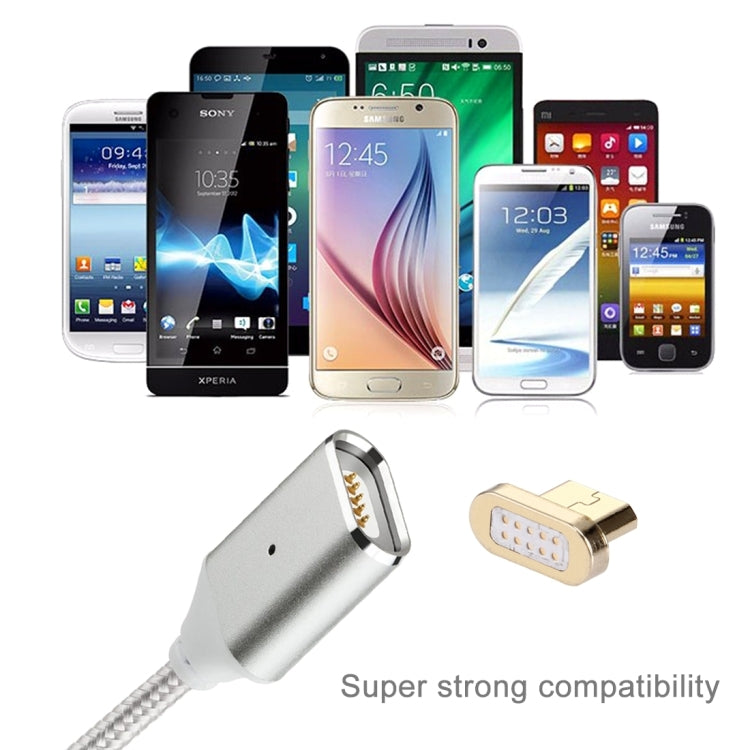 1M Woven Style 2.4A Micro USB to USB Data Sync Charging Cable Intelligent Metal Magnetism Cable, For Samsung, HTC, Sony, Huawei, Xiaomi, Meizu and other Android Devices(Gold) - Charging Cable & Head by buy2fix | Online Shopping UK | buy2fix