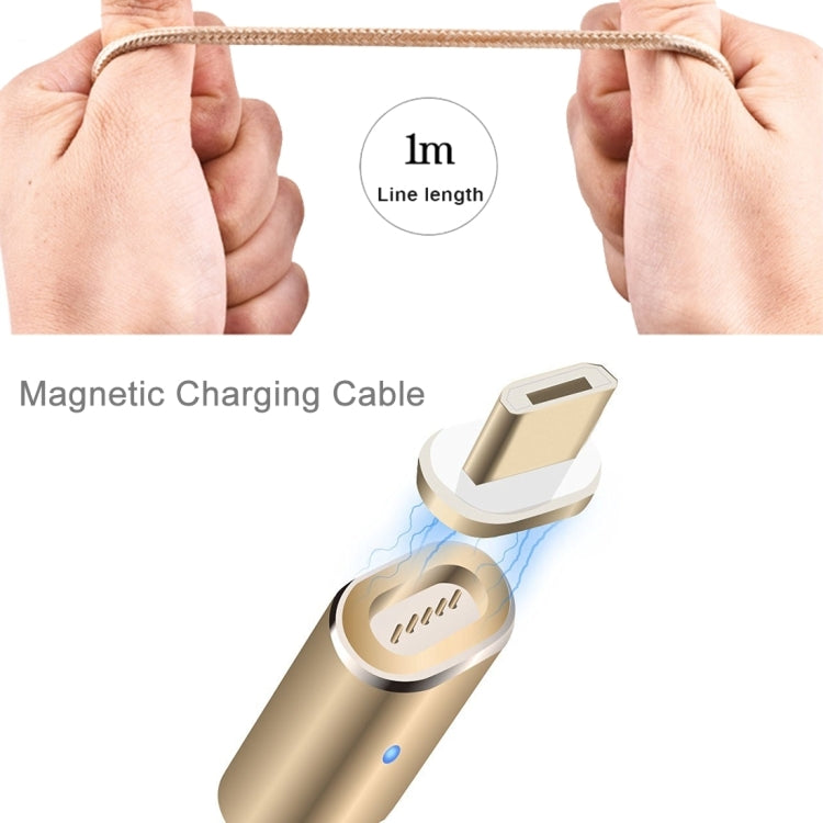 1M Woven Style 2.4A Micro USB to USB Data Sync Charging Cable Intelligent Metal Magnetism Cable, For Samsung, HTC, Sony, Huawei, Xiaomi, Meizu and other Android Devices(Gold) - Charging Cable & Head by buy2fix | Online Shopping UK | buy2fix