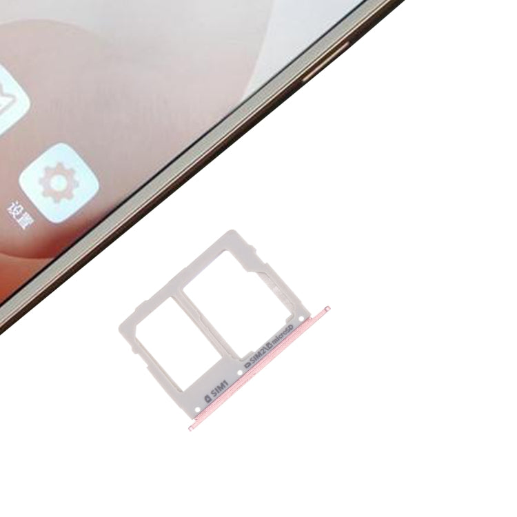 For Galaxy C7 Pro / C7010 & C5 Pro / C5010 SIM Card Tray + SIM / Micro SD Card Tray (Rose Gold) - Card Tray by buy2fix | Online Shopping UK | buy2fix