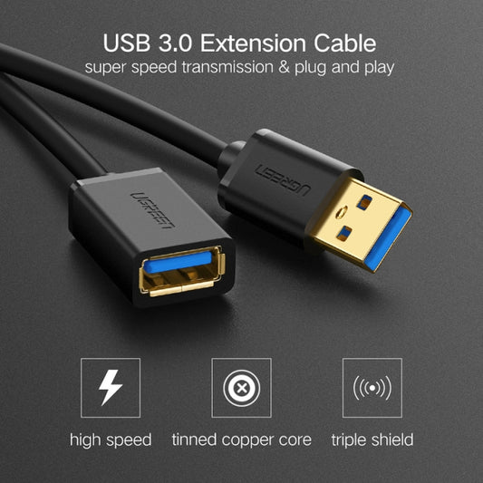 Ugreen 1m USB 3.0 Male to Female Data Sync Super Speed Transmission Extension Cord Cable by UGREEN