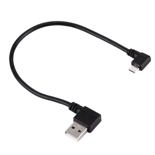 20cm USB 2.0 Right Turn Elbow to Micro USB Elbow Data Cable by buy2fix