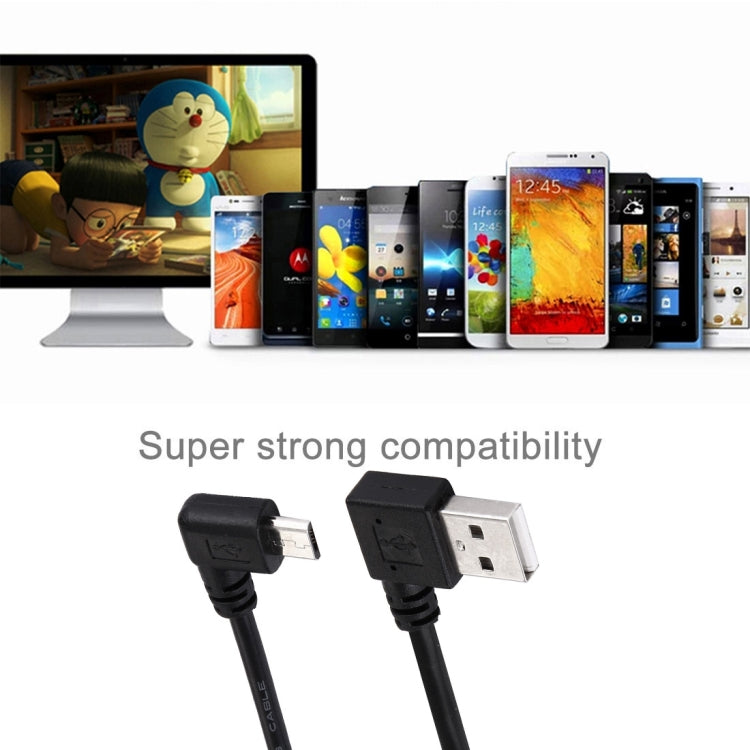 20cm USB 2.0 Right Turn Elbow to Micro USB Elbow Data Cable by buy2fix