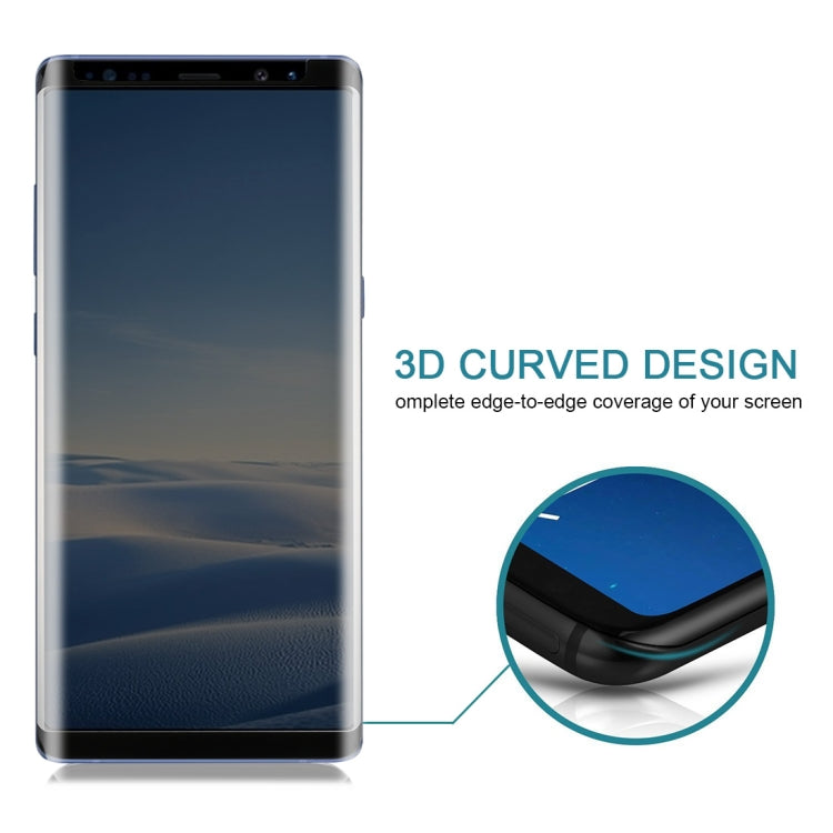 For Galaxy Note 8 0.26mm 9H Surface Hardness 3D Curved Privacy Anti-glare Non-full Screen Tempered Glass Screen Protector(Black) - Galaxy Tempered Glass by buy2fix | Online Shopping UK | buy2fix
