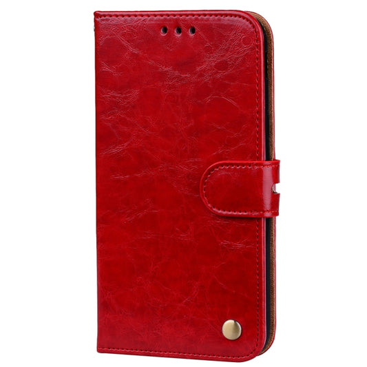 For Galaxy J3 (2017) / J330 (EU Version) Business Style Oil Wax Texture Horizontal Flip Leather Case with Holder & Card Slots & Wallet(Red) by buy2fix