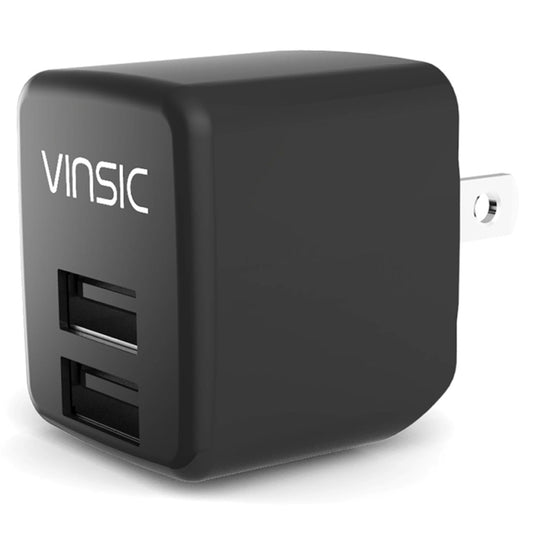 Vinsic 12W 5V 2.4A Output Dual USB Wall Charger USB Charger Adapter by VINSIC