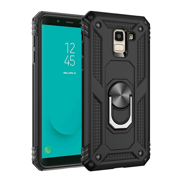 Armor Shockproof TPU + PC Protective Case for Galaxy J6 (2018), with 360 Degree Rotation Holder(Black) - Galaxy Phone Cases by buy2fix | Online Shopping UK | buy2fix