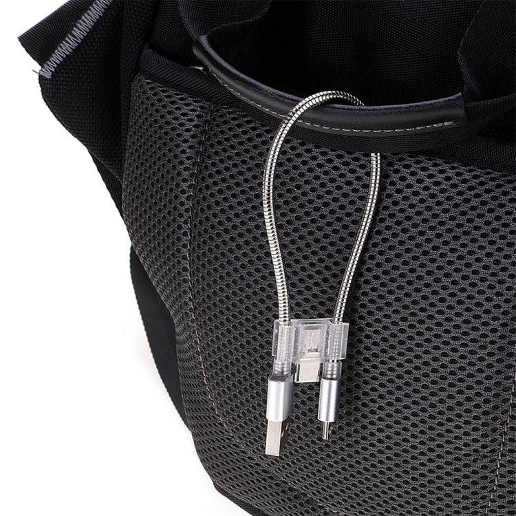 24cm 2A Micro USB + USB-C / Type-C to USB Flexible Data Charging Cable(Rose Gold) by buy2fix