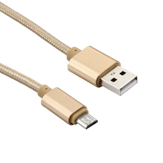 2m Woven Style Metal Head 84 Cores Micro USB to USB 2.0 Data / Charger Cable, For Samsung / Huawei / Xiaomi / Meizu / LG / HTC and Other Smartphones(Gold) by buy2fix