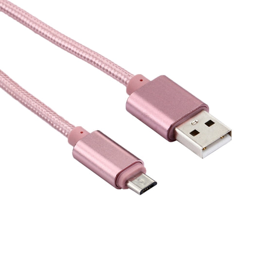 2m Woven Style Metal Head 84 Cores Micro USB to USB 2.0 Data / Charger Cable, For Samsung / Huawei / Xiaomi / Meizu / LG / HTC and Other Smartphones(Rose Gold) by buy2fix