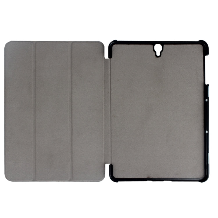 For Galaxy Tab S3 9.7 inch T820 / T825 Custer Texture Horizontal Flip Leather Case with 3-folding Holder(Dark Blue) - Other Galaxy Tab PC by buy2fix | Online Shopping UK | buy2fix