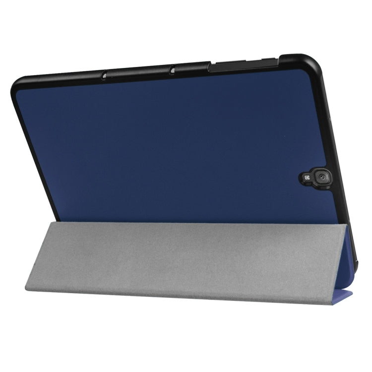 For Galaxy Tab S3 9.7 inch T820 / T825 Custer Texture Horizontal Flip Leather Case with 3-folding Holder(Dark Blue) - Other Galaxy Tab PC by buy2fix | Online Shopping UK | buy2fix