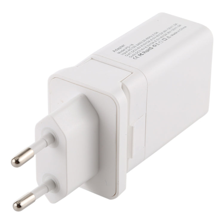 5 in 1 18W Power Adapter Plug Adapter Convertible US + UK + EU + AU Plug - Plug Adaptor by buy2fix | Online Shopping UK | buy2fix
