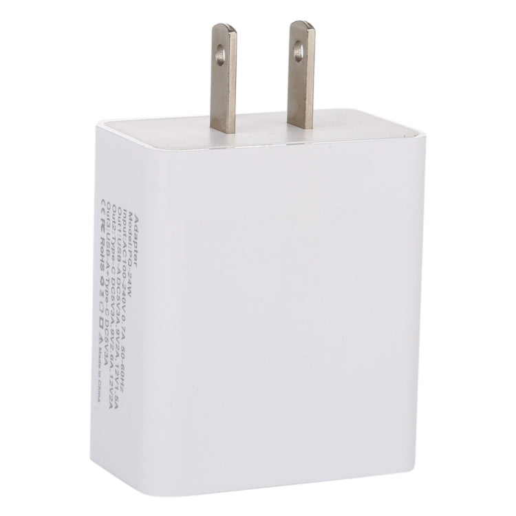 24W PD + QC3.0 Fast Charger Power Adapter Plug Adapter US Plug - Plug Adaptor by buy2fix | Online Shopping UK | buy2fix
