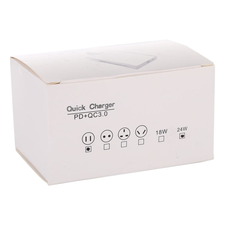 24W PD + QC3.0 Fast Charger Power Adapter Plug Adapter US Plug - Plug Adaptor by buy2fix | Online Shopping UK | buy2fix