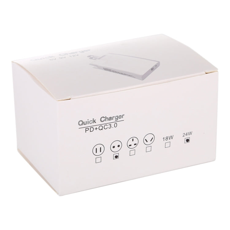 24W PD + QC3.0 Fast Charger Power Adapter Plug Adapter EU Plug - Plug Adaptor by buy2fix | Online Shopping UK | buy2fix