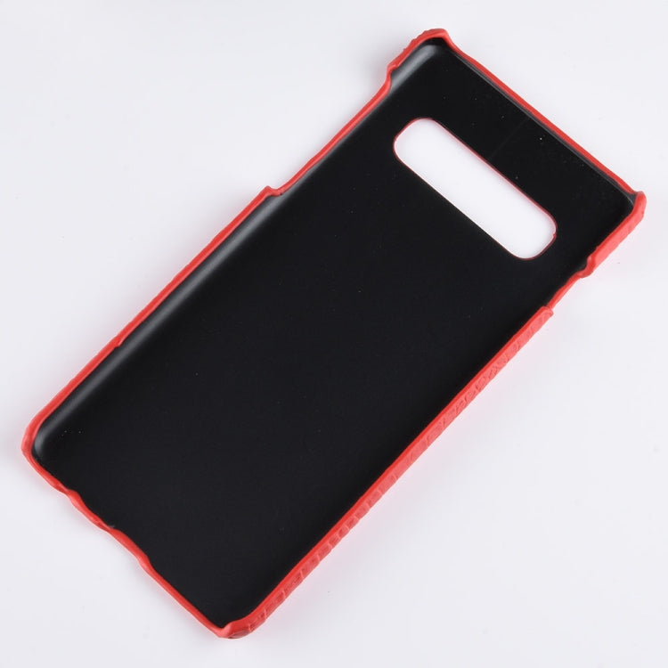 Shockproof Crocodile Texture PC + PU Case for Galaxy S10 5G (White) - Galaxy Phone Cases by buy2fix | Online Shopping UK | buy2fix