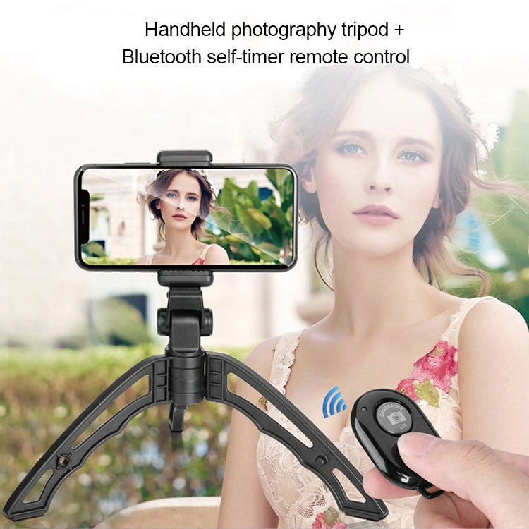 APEXEL Portable Handheld Lazy Live Broadcast Desktop Folding Universal Bluetooth Tripod Phone Holder by APEXEL
