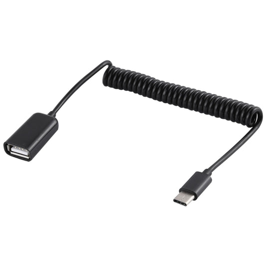 USB-C / Type-C Male to USB Female Laptop Spring Charging Cable - Universal Power Adapter by buy2fix | Online Shopping UK | buy2fix