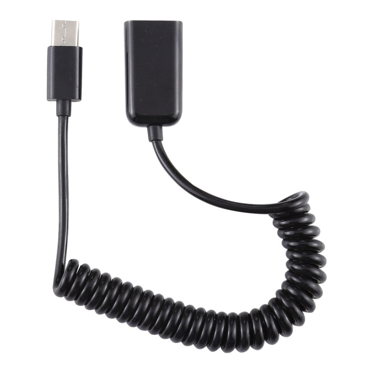 USB-C / Type-C Male to USB Female Laptop Spring Charging Cable - Universal Power Adapter by buy2fix | Online Shopping UK | buy2fix