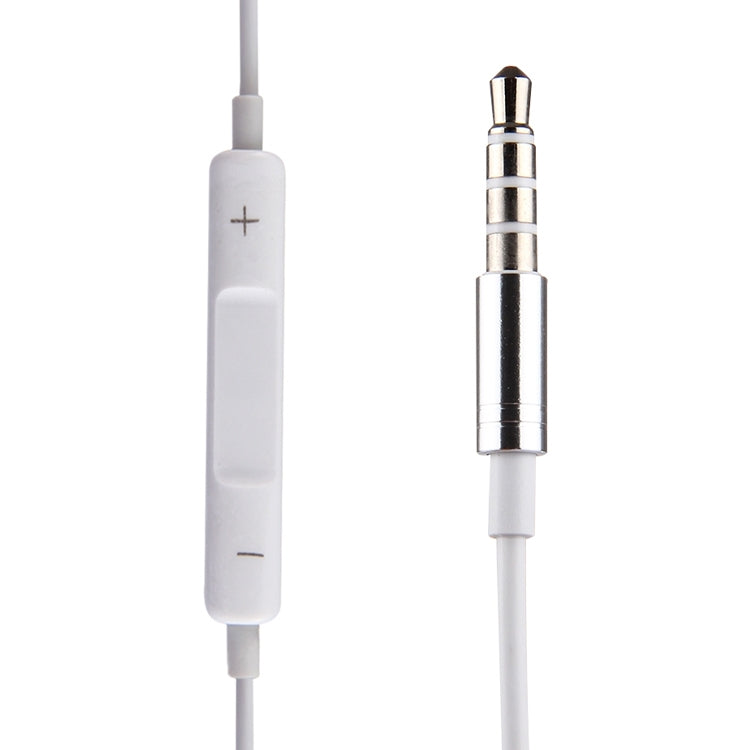 White Wire Body 3.5mm In-Ear Earphone with Line Control & Mic(Silver) - Normal Style Earphone by buy2fix | Online Shopping UK | buy2fix