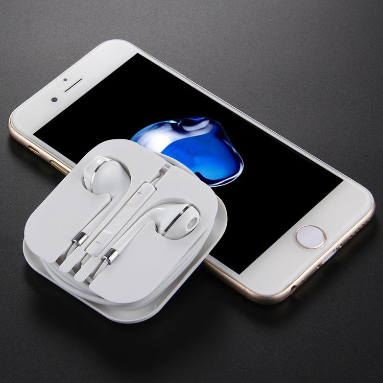 White Wire Body 3.5mm In-Ear Earphone with Line Control & Mic(Silver) - Normal Style Earphone by buy2fix | Online Shopping UK | buy2fix
