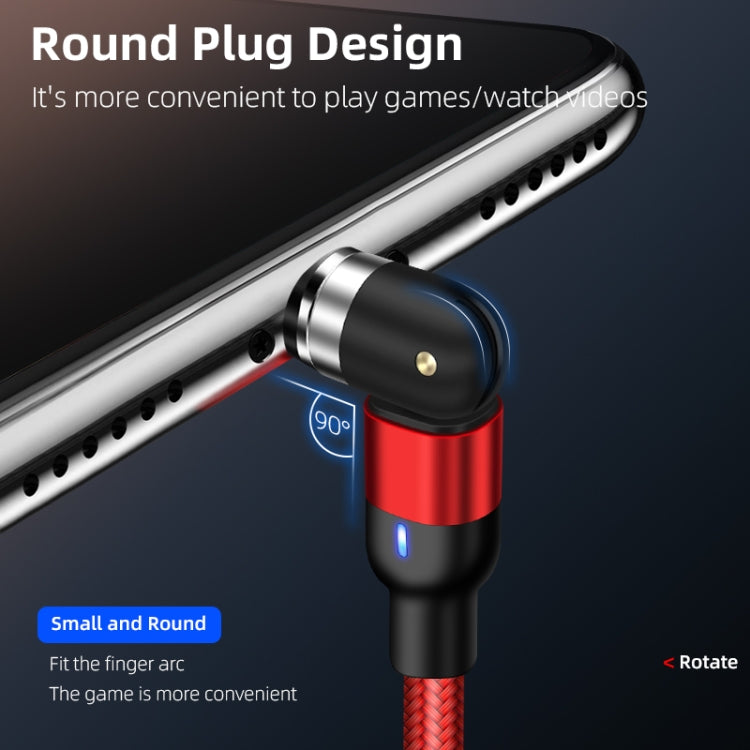 1m 2A Output USB to Micro USB Nylon Braided Rotate Magnetic Charging Cable(Purple) - Charging Cable & Head by buy2fix | Online Shopping UK | buy2fix