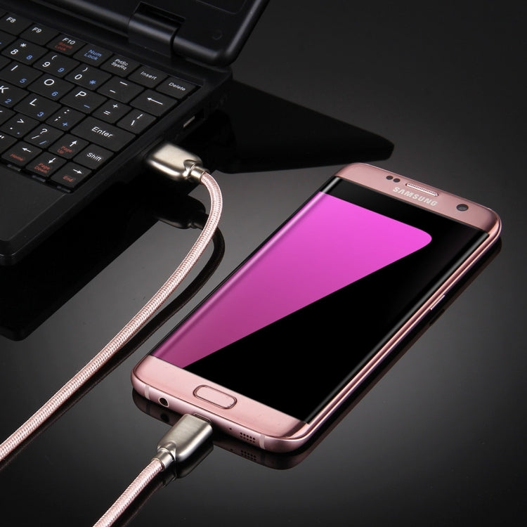 1M Woven Style Metal Head 108 Copper Cores Micro USB to USB Data Sync Charging Cable, For Samsung, HTC, Sony, Huawei, Xiaomi, Meizu and other Android Devices with Micro USB Port(Pink) by buy2fix