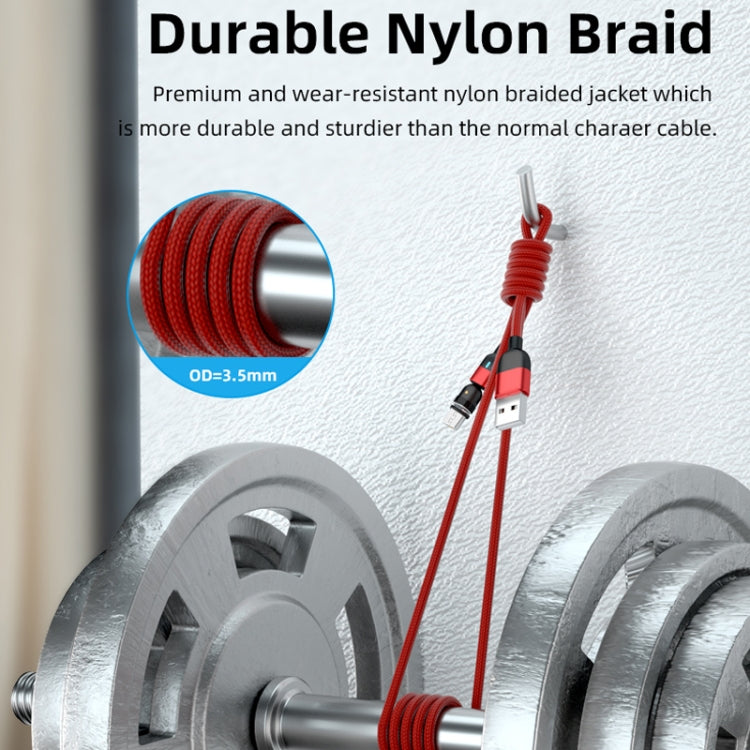 1m 3A Output USB to Micro USB 540 Degree Rotating Magnetic Data Sync Charging Cable (Purple) by buy2fix