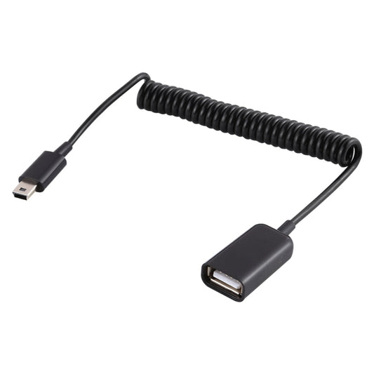 Mini 5 Pin Male to USB Female Laptop Spring Charging Cable - Universal Power Adapter by buy2fix | Online Shopping UK | buy2fix