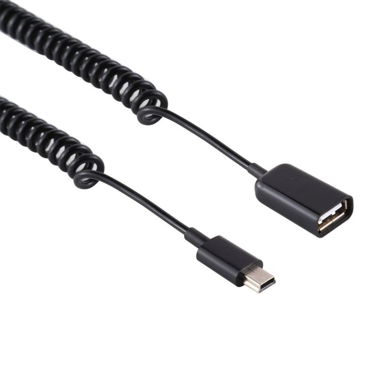Mini 5 Pin Male to USB Female Laptop Spring Charging Cable - Universal Power Adapter by buy2fix | Online Shopping UK | buy2fix