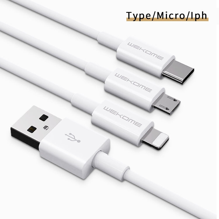 WK WDC-117 3A Micro USB Fast Charging Charging Cable, Length: 1.2m(White) - Micro USB Cable by WK | Online Shopping UK | buy2fix