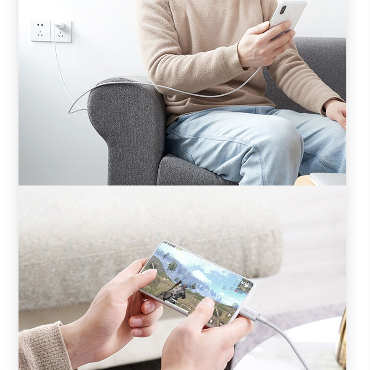 WK WDC-117 3A Micro USB Fast Charging Charging Cable, Length: 1.2m(White) by WK