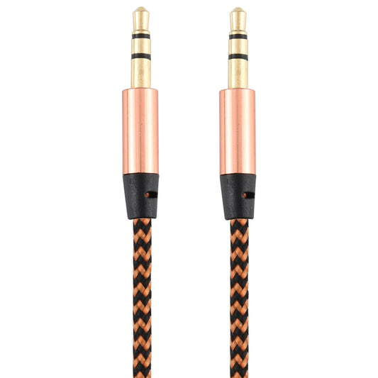 3 PCS K10 3.5mm Male to Male Nylon Braided Audio Cable, Length: 1m(Gold) by buy2fix