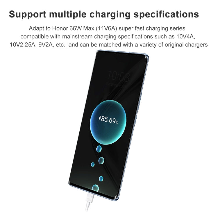 Original Honor AC790 6A USB to USB-C / Type-C Interface Charging and Transmission Data Cable, Cable Length: 1m by Huawei