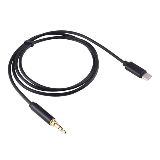 1m USB-C / Type-C to 3.5mm Male Audio Adapter Cable(Black) by buy2fix