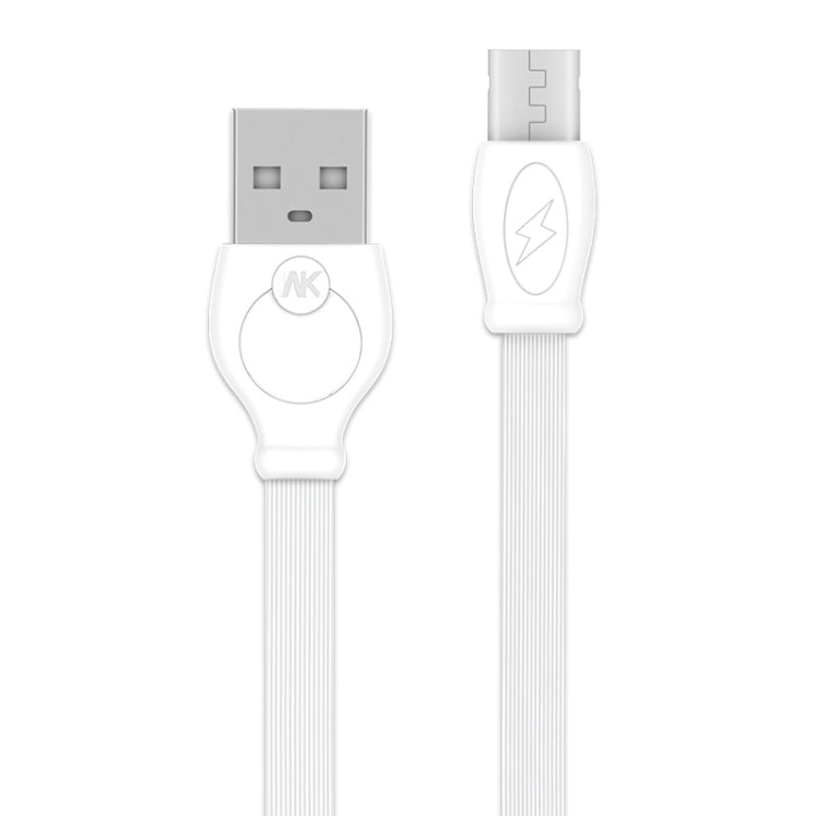 WK WDC-023m 2.4A Micro USB Fast Charging Data Cable, Length: 3m(White) - Micro USB Cable by WK | Online Shopping UK | buy2fix